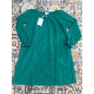 Petite Plume Delphine Nightgown Girls Size 8 Green Flannel Ruffle NWT